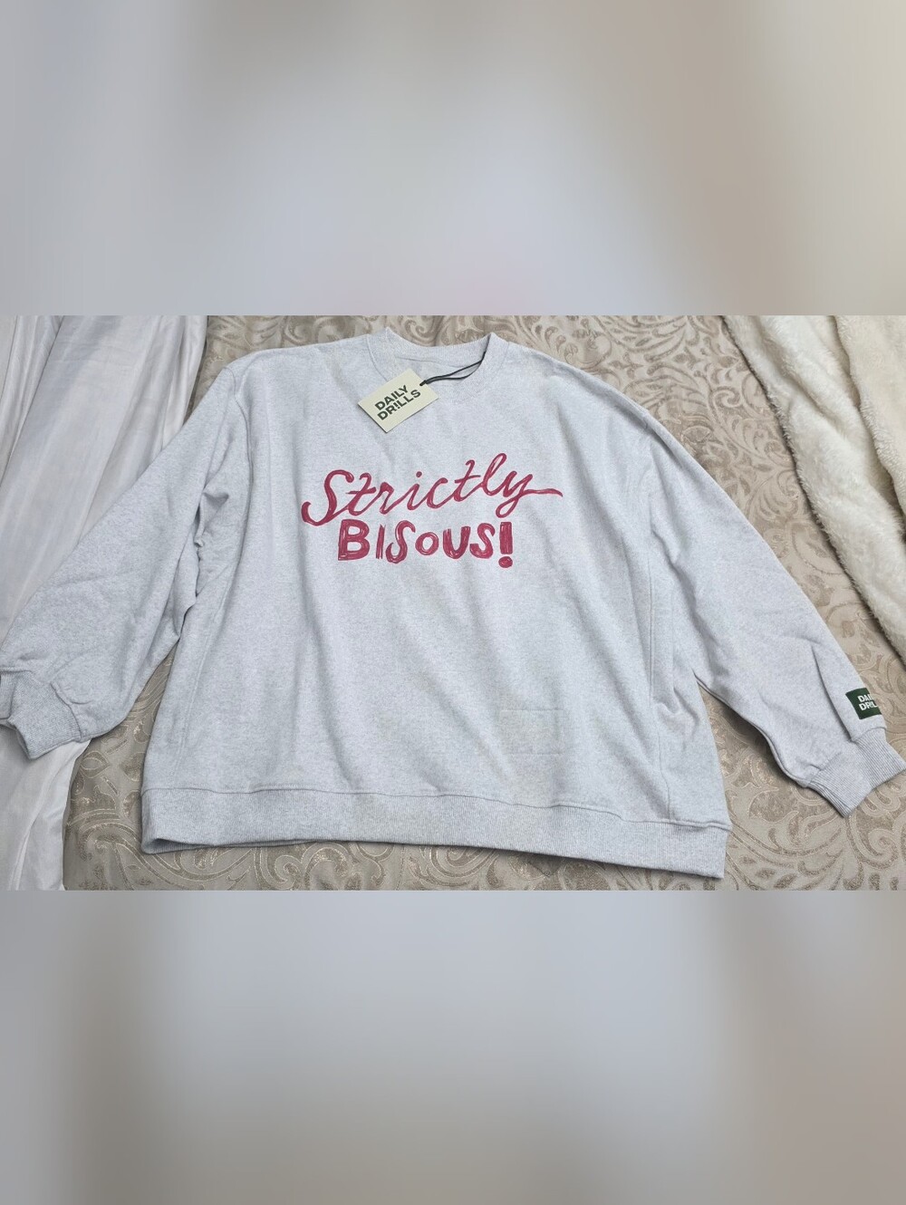 Daily Drills Strictly Bisous Crew Reversable Sweatshirt